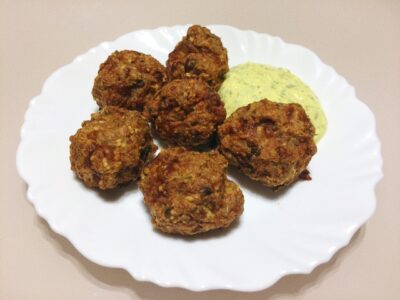 bolinho de carne de porco