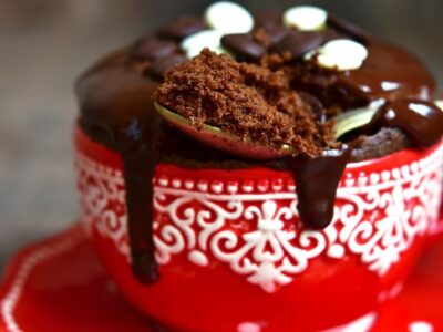 bolo de caneca de chocolate