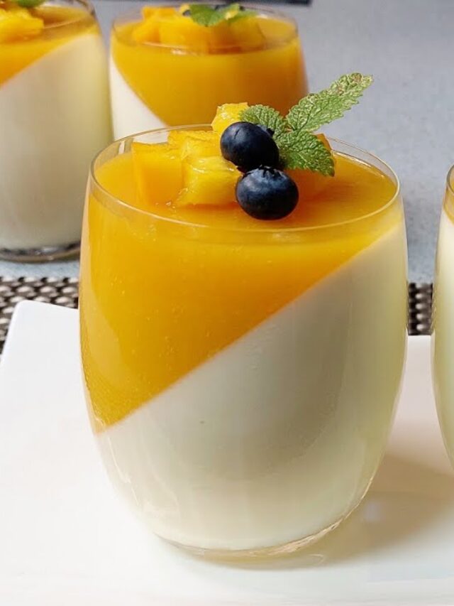  Panna Cotta de manga só leva 5 ingredientes