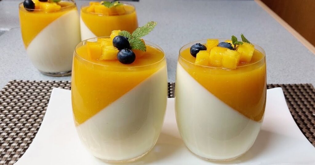 panna cotta de manga