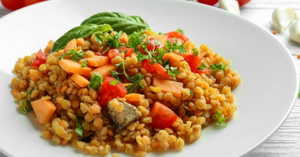 salada simples de ervilha