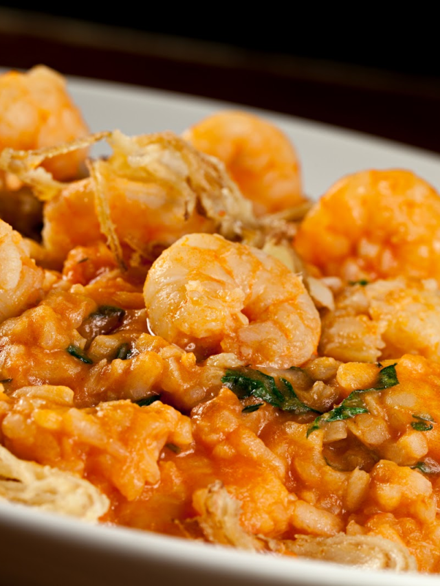  Risoto de camarão cremoso