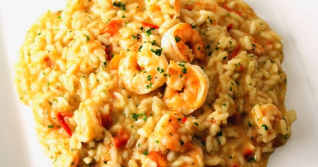 risoto camarao arroz arboreo