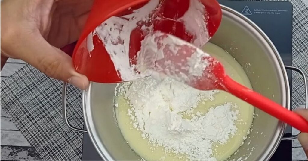 Cremosao de coco gelado mistura amido