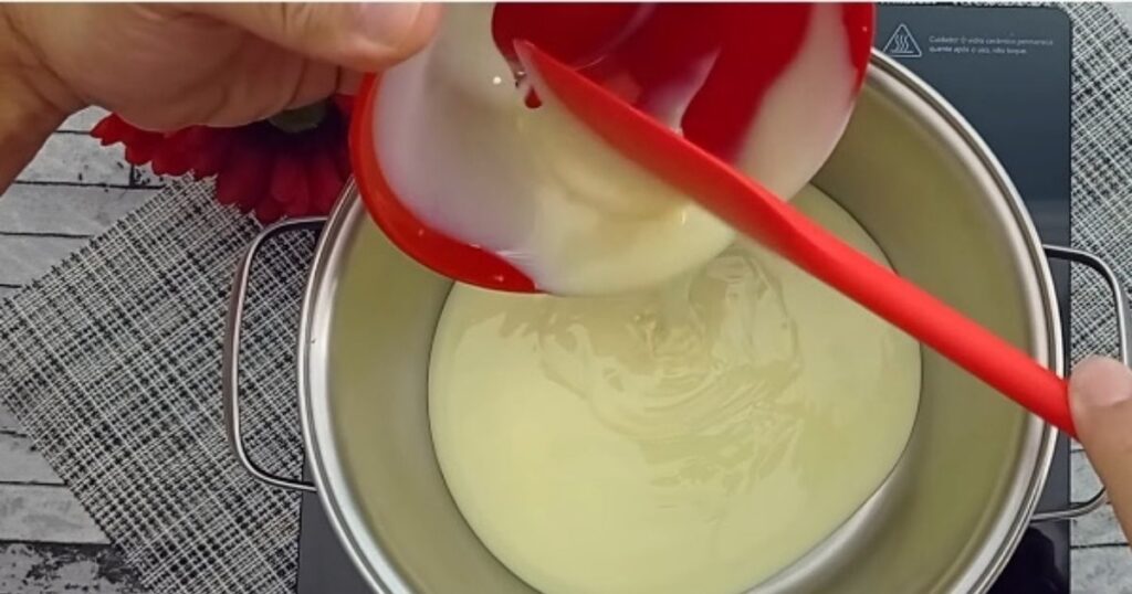 Cremosao de coco gelado mistura condensado