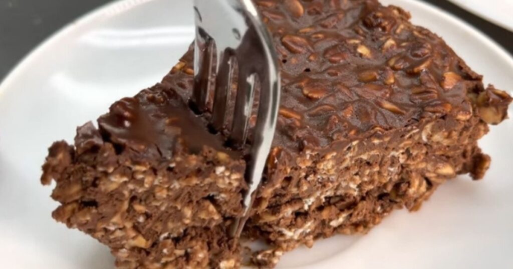 Sobremesa aveia pronta pedaço