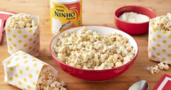 Pipoca doce com leite Ninho