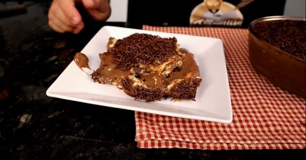 sobremesa pave de brigadeiro granulado