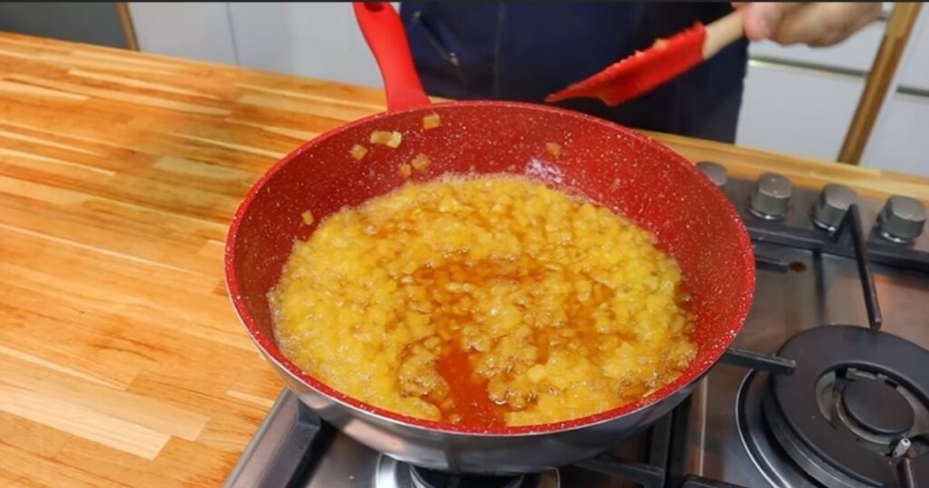 gelado de abacaxi com gelatina