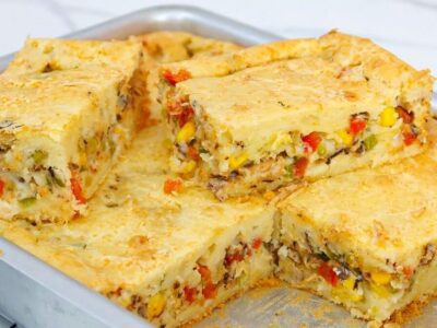 torta de sardinha de liquidificador