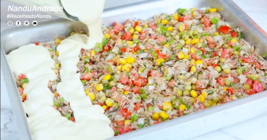 torta de sardinha recheada