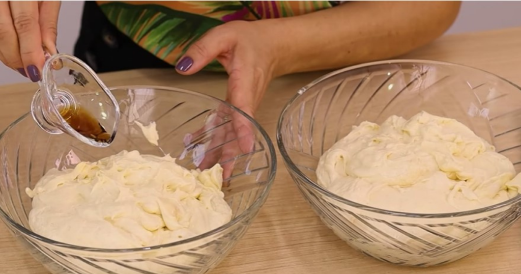 Bolo Mesclado massa baunilha