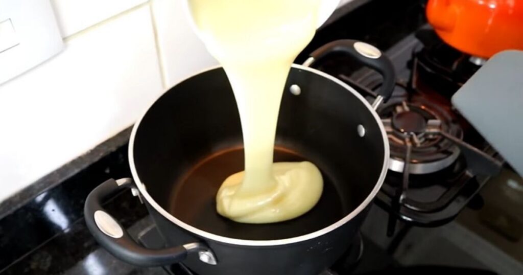 Gelado de Pêssego leite condensado