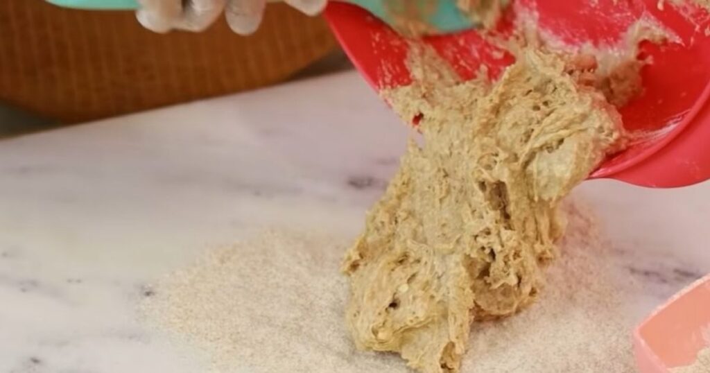 Pão semi integral mistura massa