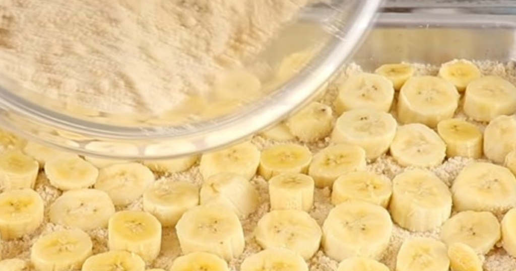 Torta de banana forma massa bananas