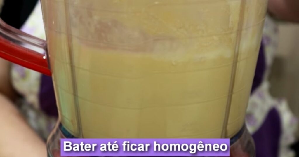 bolo banana liquidificador
