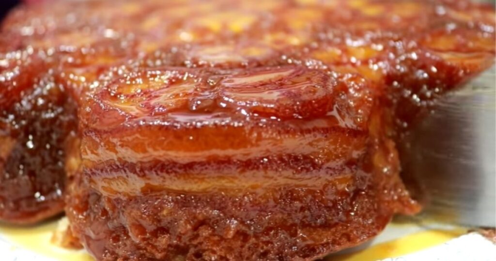 bolo de banana com caramelo