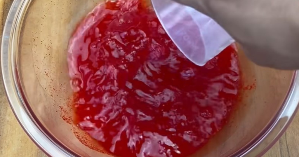 gelatina água quente