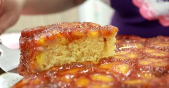 Bolo de Banana Invertido