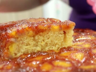 receita bolo de banana invertido