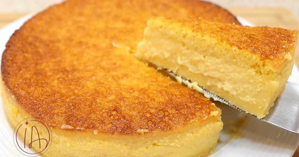 Bolo de milho prato fatia