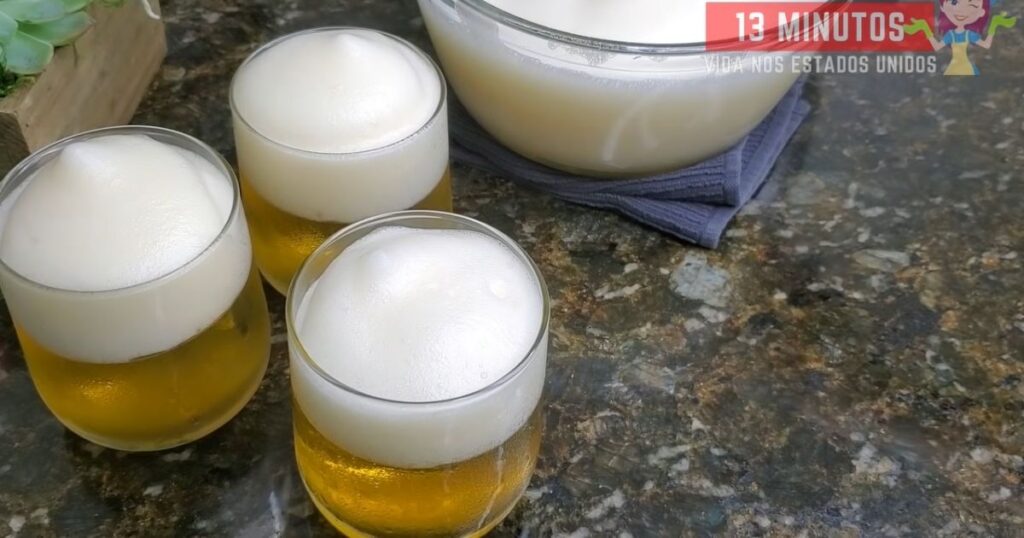 espuma cerveja fake gelatina