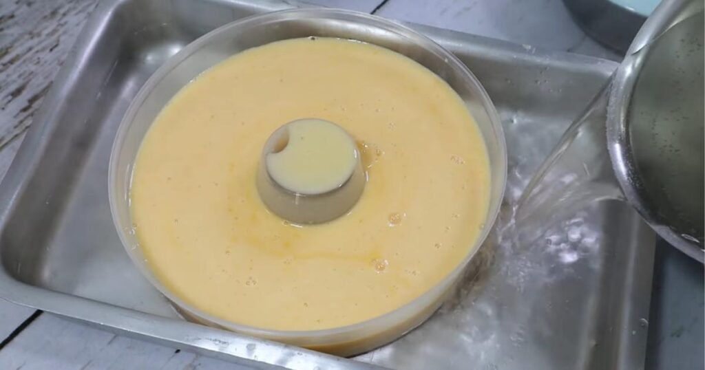 pudim em banho maria