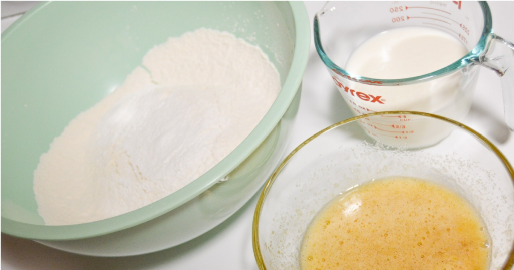 Bolinho de chuva leite ovo farinha