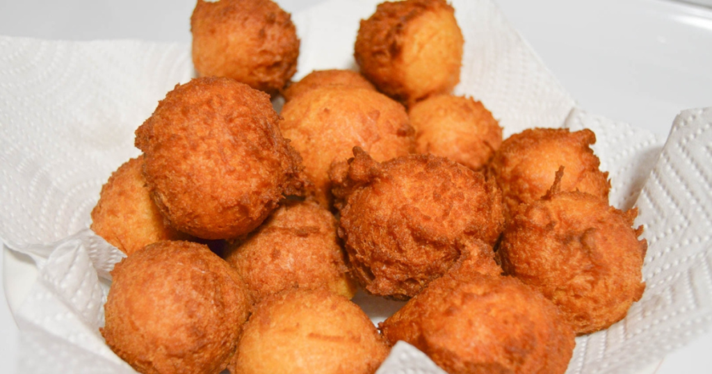 Bolinho de chuva pronto papel toalha