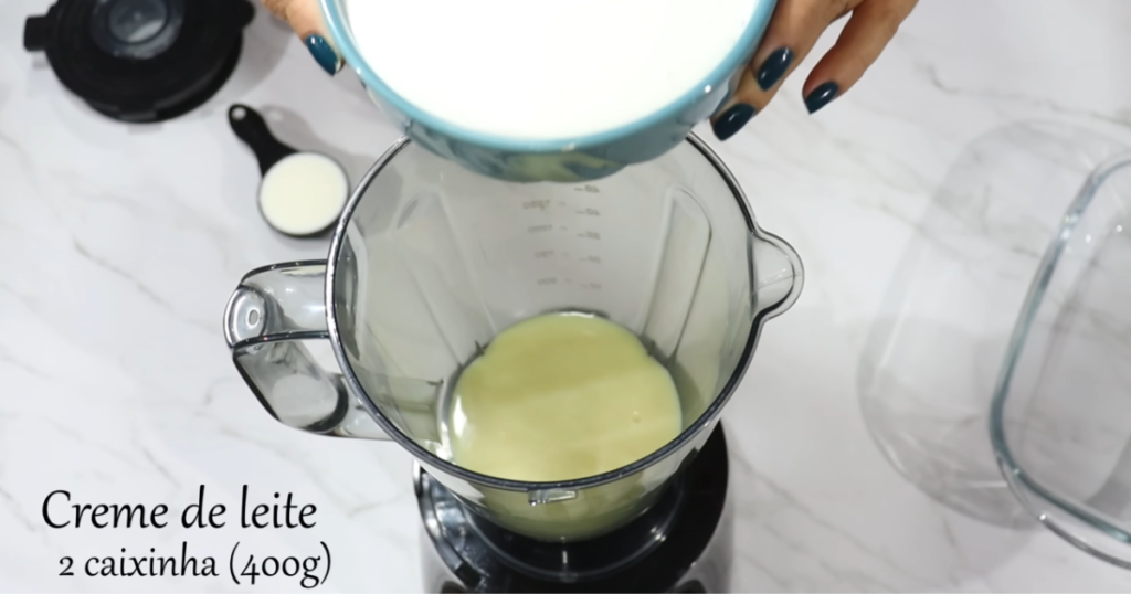 Sobremesa gelada creme de leite
