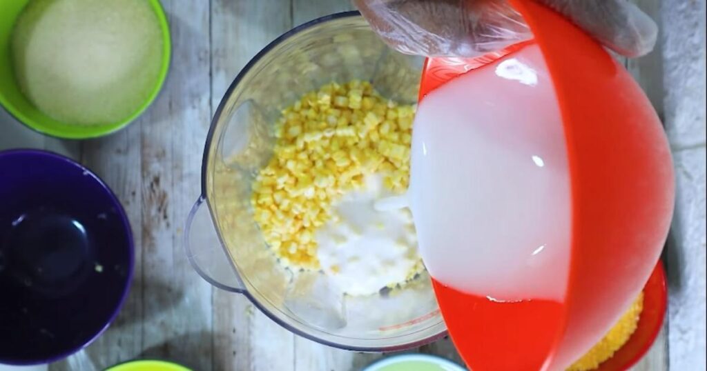 leite de coco no liquidificador