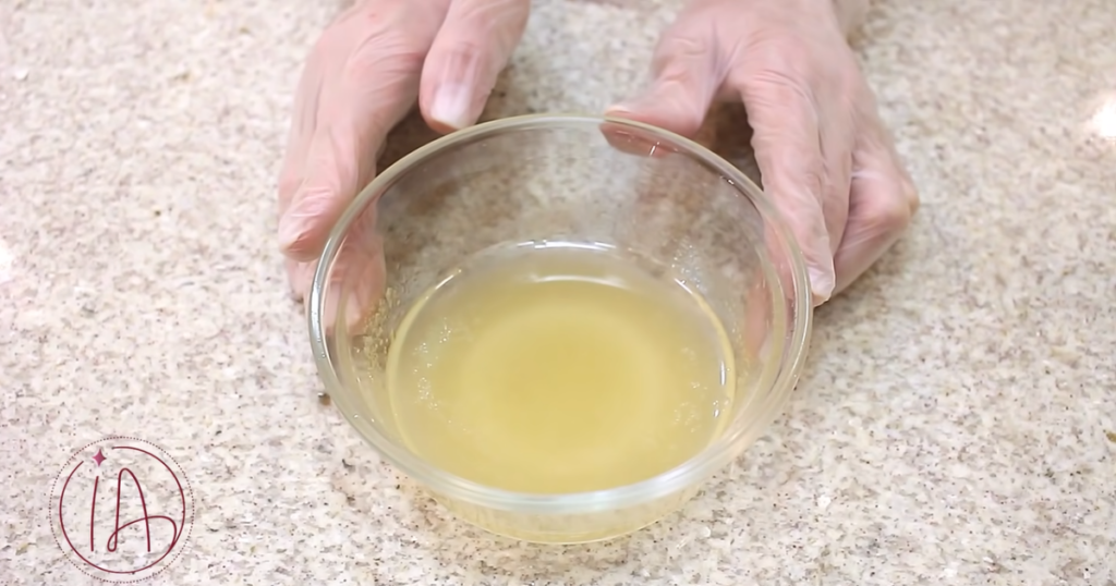 Gelado de limão gelatina derretida