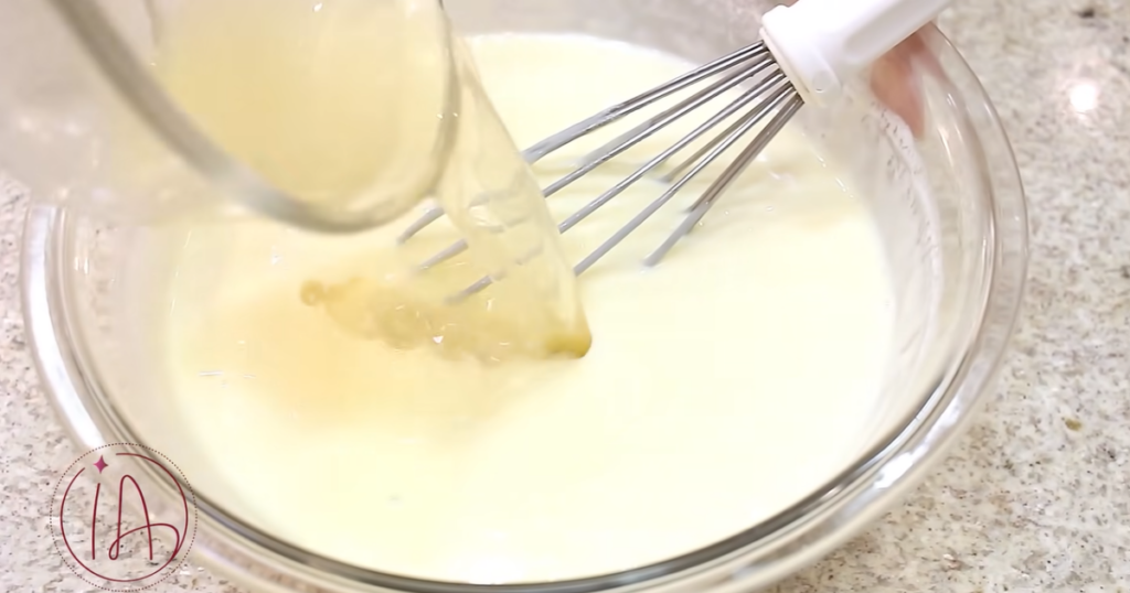 Gelado de limão gelatina mistura