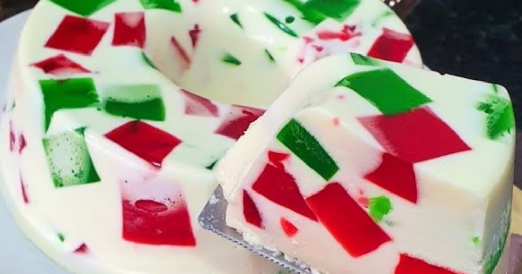 Pudim de coco com mosaico de gelatina TC