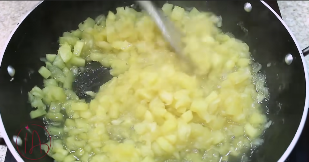 Sobremesa de abacaxi panela mexer