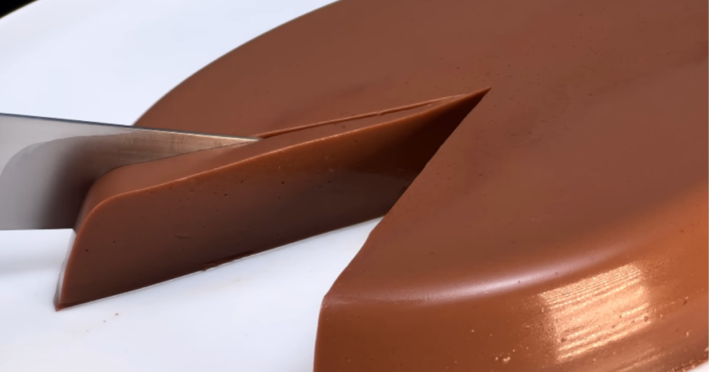 fatia pudim gelatina nutella