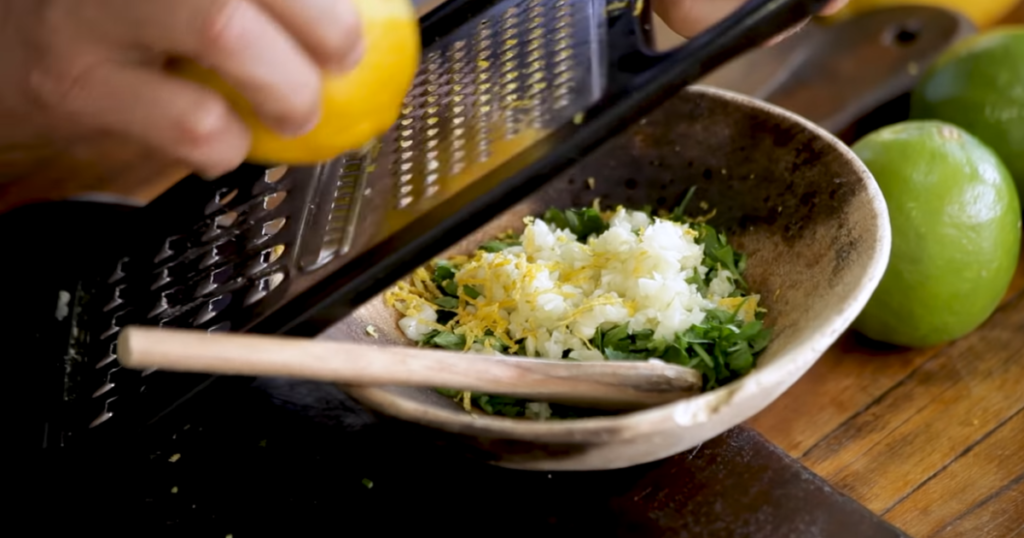 molho cremolata limao raspas