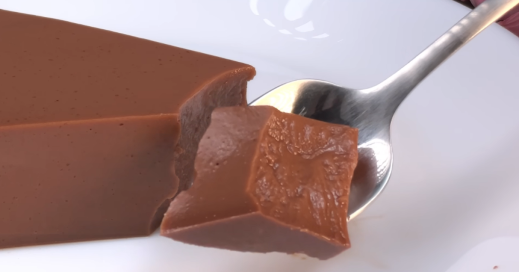 pudim de corte colher nutella