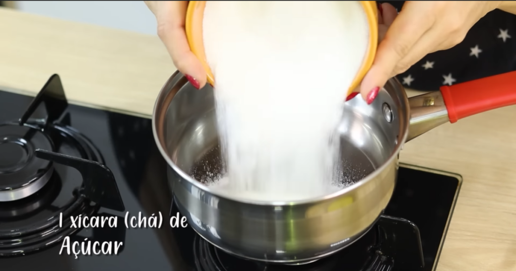 Bolo Pé de Moleque açúcar calda