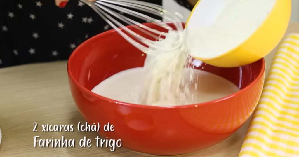 Bolo Pé de Moleque massa farinha