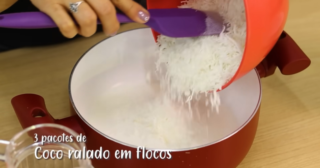 Cocada sem leite condensado coco