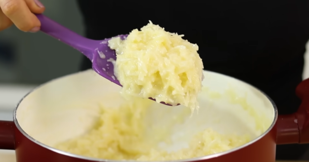 Cocada sem leite condensado ponto