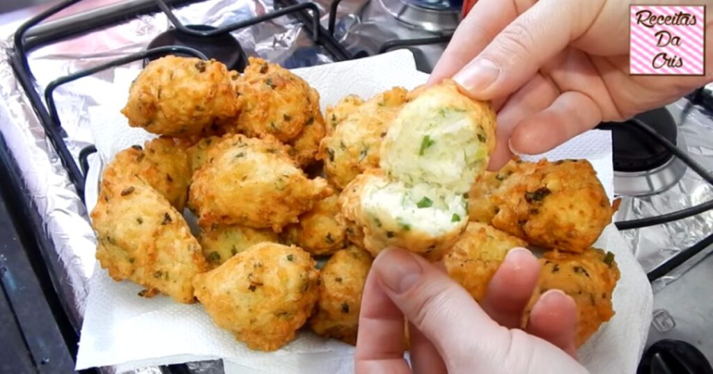 bolinho de arroz crocante