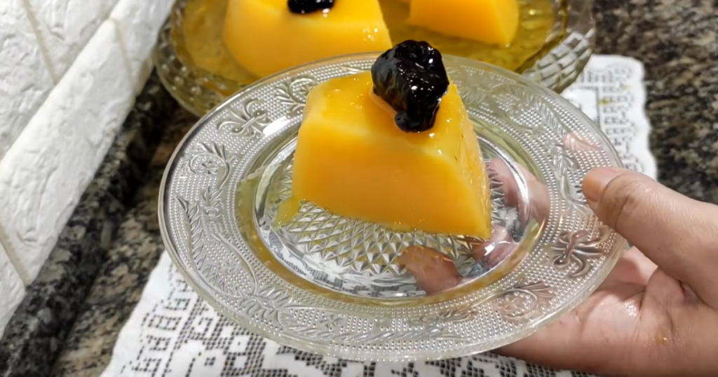 Manjar de laranja fatia gostosa