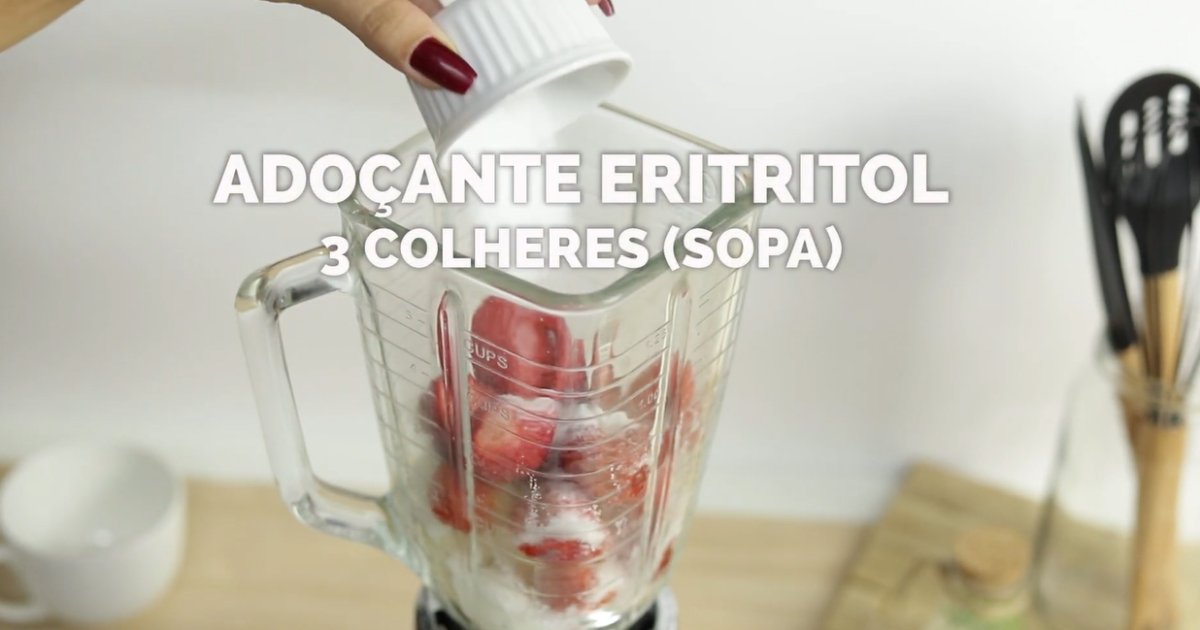 Mousse de Whey Protein de Morango