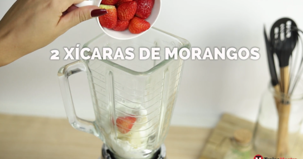 Mousse de Whey Protein de Morango fruta