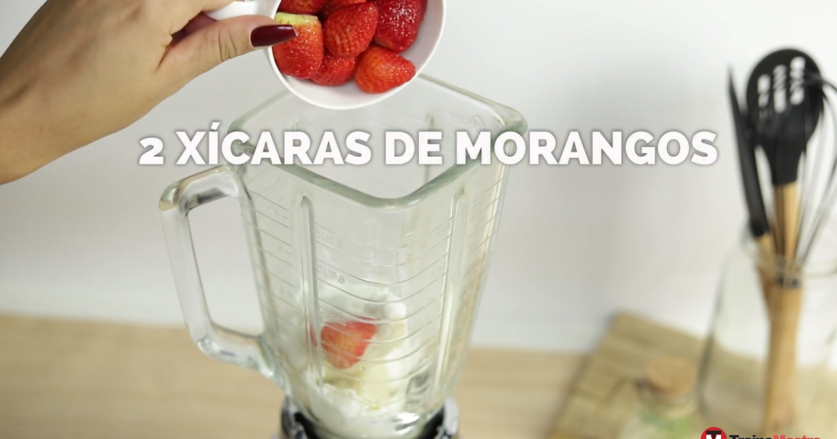 Mousse de Whey Protein de Morango