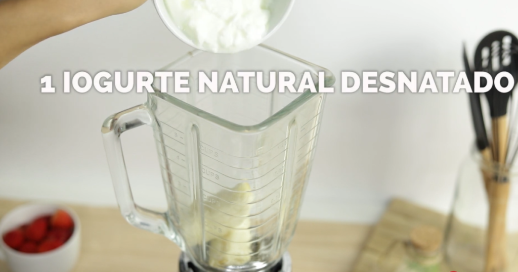 Mousse de Whey Protein de Morango iogurte