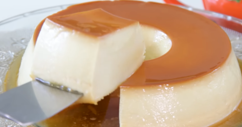 Pudim de leite ninho pedaço