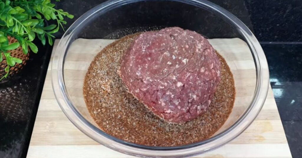 farinha de kibe carne moida